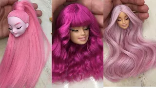 Disney Princess Dress Transformation DIY Miniature Ideas for Barbie  Wig, Dress, Faceup, and More! 3