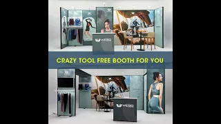 Variant of the typical modular trade show booth, 3x3m booth turn to 3x6m