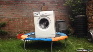 Washing machine brick bouncing on trampoline REMIX