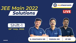 JEE Main 2022 Solutions 26th July Shift-1  #jeesolutions  #jeemain2022