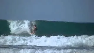 10 years old kid Luan Nogues surfing