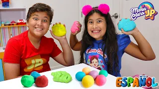 Maria Clara y JP enseñan a hacer plastilina casera / DIY Homemade Playdough for kids