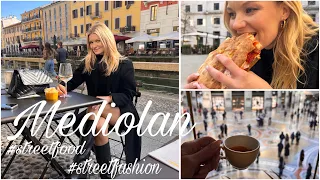 Mediolan co obecnie noszą Włoszki w Mediolanie i gdzie zjeść #streetfood #streetstyle