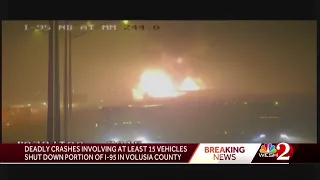 Deadly crashes on I-95 involve multiple vehicles