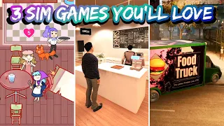ASMR | 3 new Simulation Games you will LOVE 😍 Cat Cafe Manager, Espresso Tycoon, Food Truck Sim