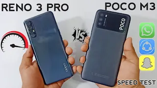 Poco M3 Vs Oppo Reno 3 Pro Speed Test & Comparison[Urdu/Hindi]