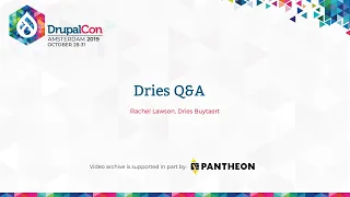 DrupalCon Amsterdam 2019: Dries Q&A