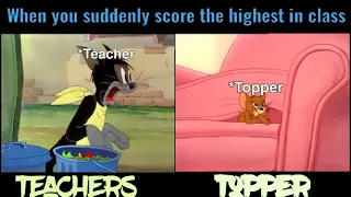 When you suddenly scored the highest marks in class | Tom and Jerry funny meme 😂🤣