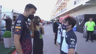 Albono and Lily talking with Yuki after the race in US!🇺🇸☺