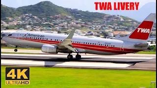 American Airlines 737-800 (TWA LIVERY) Arriving Into St. Kitts From New York.