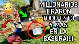 ♻️MILLONARIOS TIRARON TODO ESTO!!!😱🤑✅Lo Que Tiran En USA 🇺🇸! Dumpster Diving En California!