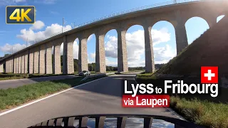 Driving from Lyss to Fribourg | Road Trip in Switzerland