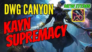 DWG Canyon Plays Kayn Jungle vs Gragas Jg - Challenger Gameplay - New Items - Season 11