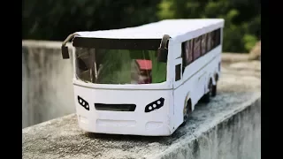 HOW TO MAKE RC CONTROL BUS WITH CARDBOARD /MAKE RC BUS AT HOME/RC VOLVO BUS /AIR BUS