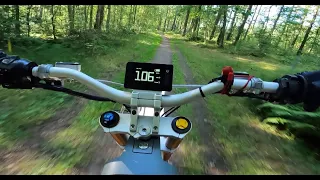 Riding E-dirtbike Cake Kalk OR Race on MTB Track - Flow State, Crash & Broken Linkage