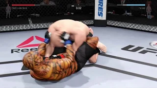 Fedor Emelianenko vs. Thing  (EA sports UFC 2) - CPU vs. CPU - Crazy UFC 👊🤪