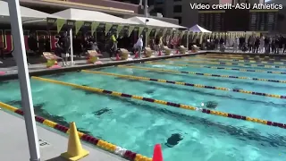 Léon Marchand : 130 - Janvier 2023 : Léon Marchand bat le record NCAA du 400 yards 4 nages.