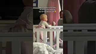 Baby’s reaction finding out her dad took off from work ❤️