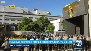 Funeral services underway for L.A. County deputy killed near Palmdale sheriff's station