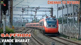 Chennai to Mysuru😎| Inauguration | South India First SAFFRON VANDE BHARAT.
