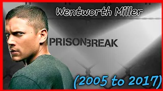 Scenes from Wentworth Miller in the series Prison Break from 2005 to 2017