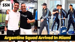 Welcome,the ARGENTINE SQUAD in Miami|Messi is still waiting to join them|#footballnews