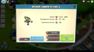 Boom Beach Upgrading Level 5 Cannon!