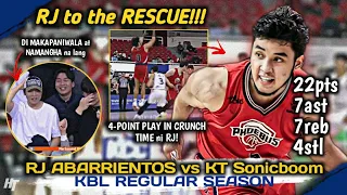 ROTY-MVP? RJ Abarrientos BEAST MODE sa 4Q, CLUTCH!🔥 GAME-WINNING THREES | Mobis vs KT | Dec. 8, 2022