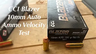 CCI Blazer 10mm Auto 180gr FMJ Ammo Velocity Test