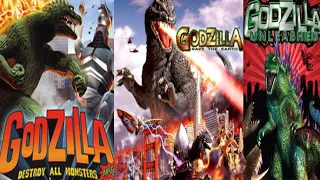 Godzilla game trilogy all monsters intro