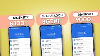 Dimensity 8300 Vs Snapdragon 8 Gen 1 Vs Dimensity 9000 | Antutu Benchmark & Specification