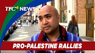 FilAm professor shows solidarity with pro-Palestine rallies in Columbia University | TFC News USA