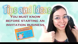 Tips and ideas you must know to start an invitation business | Philippines | Cassy Soriano