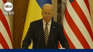 President Biden speaks in Ukraine ahead of 1 year anniversary of Russia's invasion