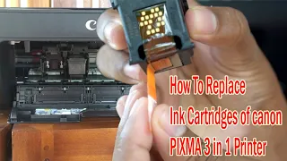 How To Replace Ink Cartridges of canon PIXMA 3 in 1 Printer | Replacing a FINE Cartridge of Canon