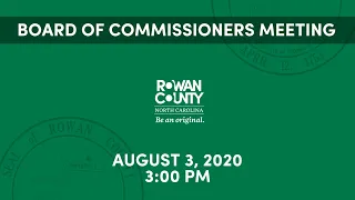 Board of Commissioners Meeting - August 3, 2020