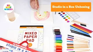 Unboxing Kids Art Supply Studio in a Box Craft Kit 🎨 - Kid Made Modern