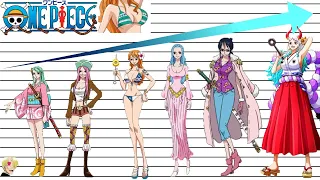 ONE PIECE Exploding Female Character Height Comparison