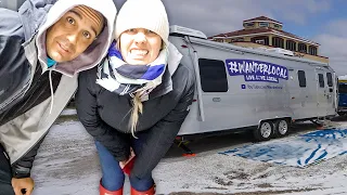 WE’RE FREEZING IN THE AIRSTREAM 🥶 // Winter Storm Camping Fail in Texas with NO POWER!
