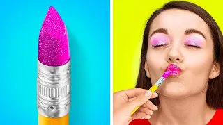 COOLE IDEEN, UM MAKE-UP IN DIE KLASSE ZU SCHLEUSEN || fantastische Hacks für Mädels auf 123 GO Like!