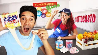 MI FINGO UNA CASSIERA E APRO UN SUPERMERCATO DI CIBO SLIME CON GLI SKIFIDOL FOOD SLIME SHOP EDITION!