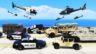 GTA 5 - FORT ZANCUDO vs THE POLICE! (Who Wins?)