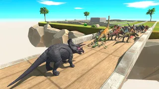 All Units Escape from Dark Triceratops - Animal Revolt Battle Simulator