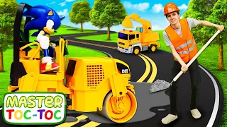 Sonic répare la route. Master Toc-Toc. Vidéo en français pour enfants.