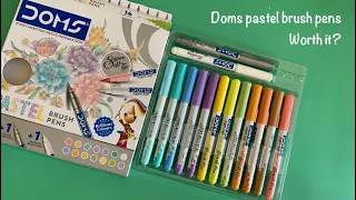 Doms pastel brush pens unboxing and review | How to use the blender brush pen | Gift ideas