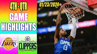 LA Clippers vs Los Angeles Lakers Game Highlights 4th QTR Jan 23, 2024 | NBA Highlights 2024