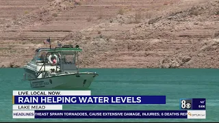 Has the recent rain helped fill Lake Mead?