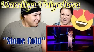 DANELIYA TULYESHOVA 'STONE COLD' – BLIND AUDITION – VOICE.KIDS –COUPLES REACTION