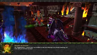 Kil'jaeden kicks Magtheridon out of the Black Citadel