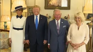 Trump, first lady have tea with Prince Charles